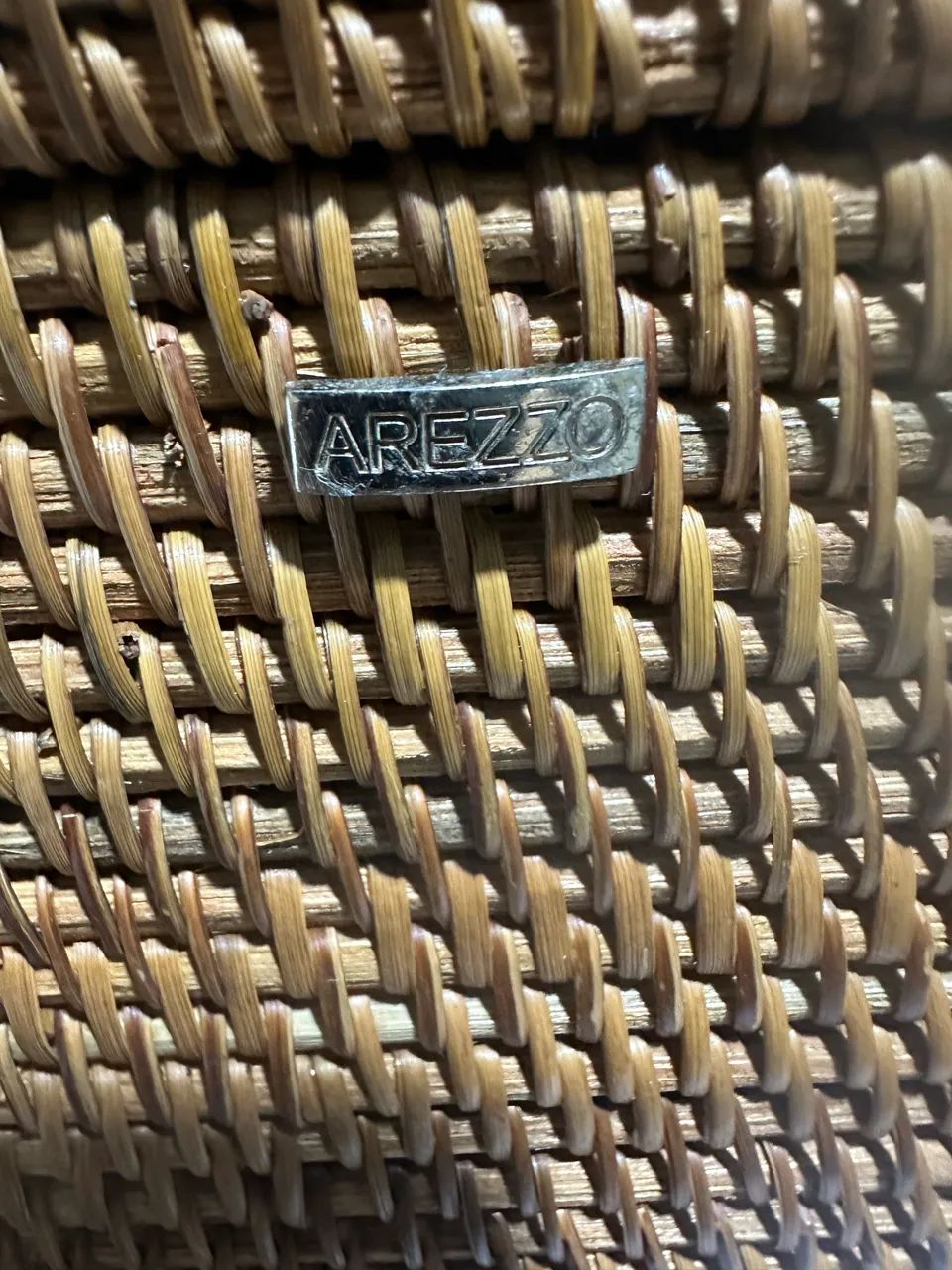 Bolsa rattan e couro Arezzo nova - Foto 2