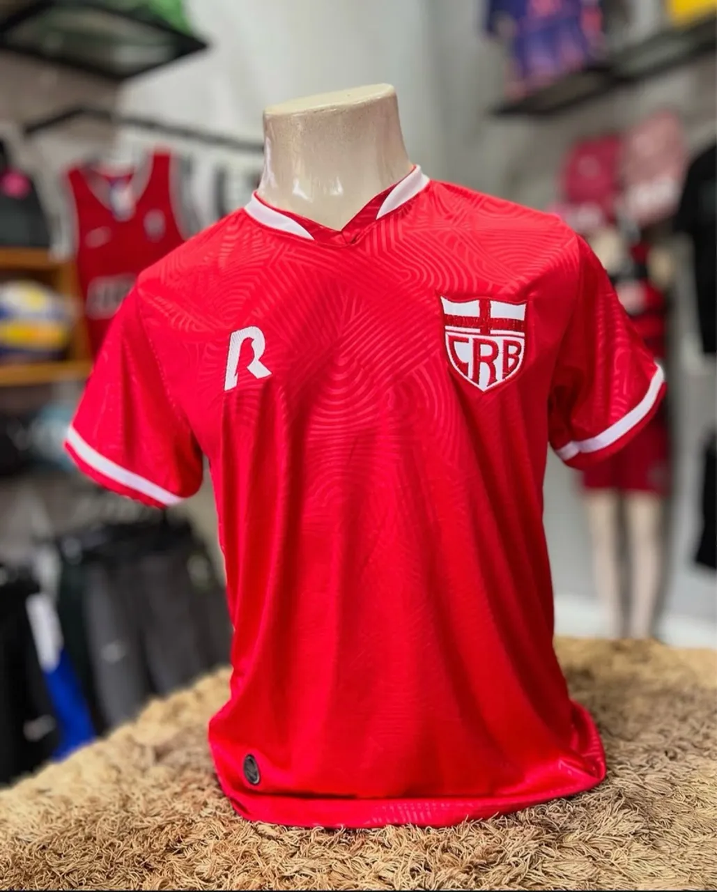 Camisa do CRB vermelha e branca 3D