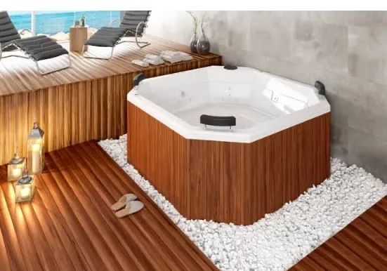Deck de madeira pronto para Spa, Jacuzzi, banheira, ofurô, hidromassagem - Foto 5