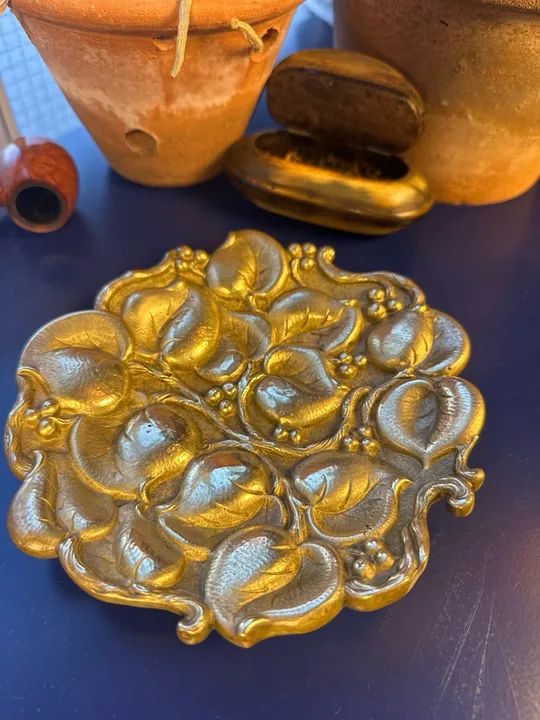 Cinzeiro em bronze maciço- Art Nouveau - Foto 3