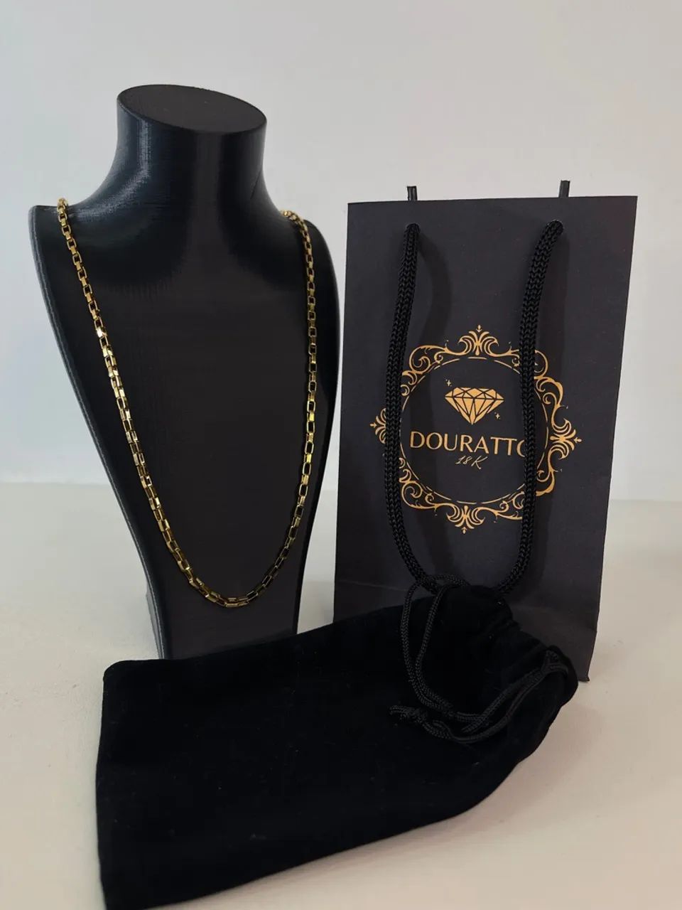 Cordão Banhado a Ouro 18k - Cartier tijolinho 5mm