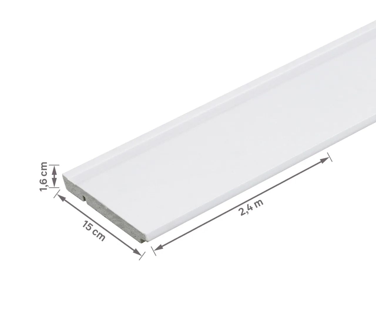 Rodapé branco Santa Luzia 15cm  - Foto 3