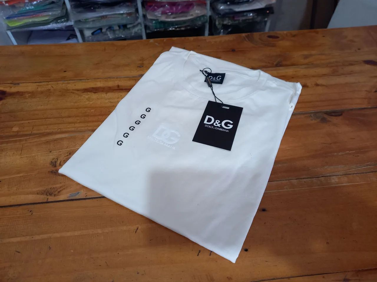 Camisetas masculina gola careca na malha com elástano 40.1 - Foto 5