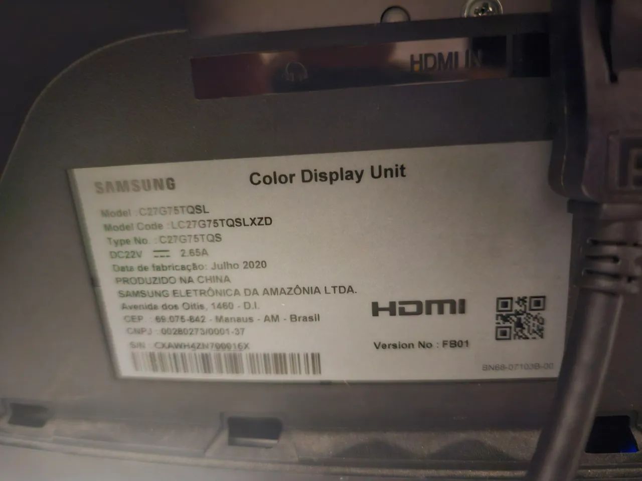 Monitor Samsung Odyssey G7 240hz 1ms WQHD - Foto 2