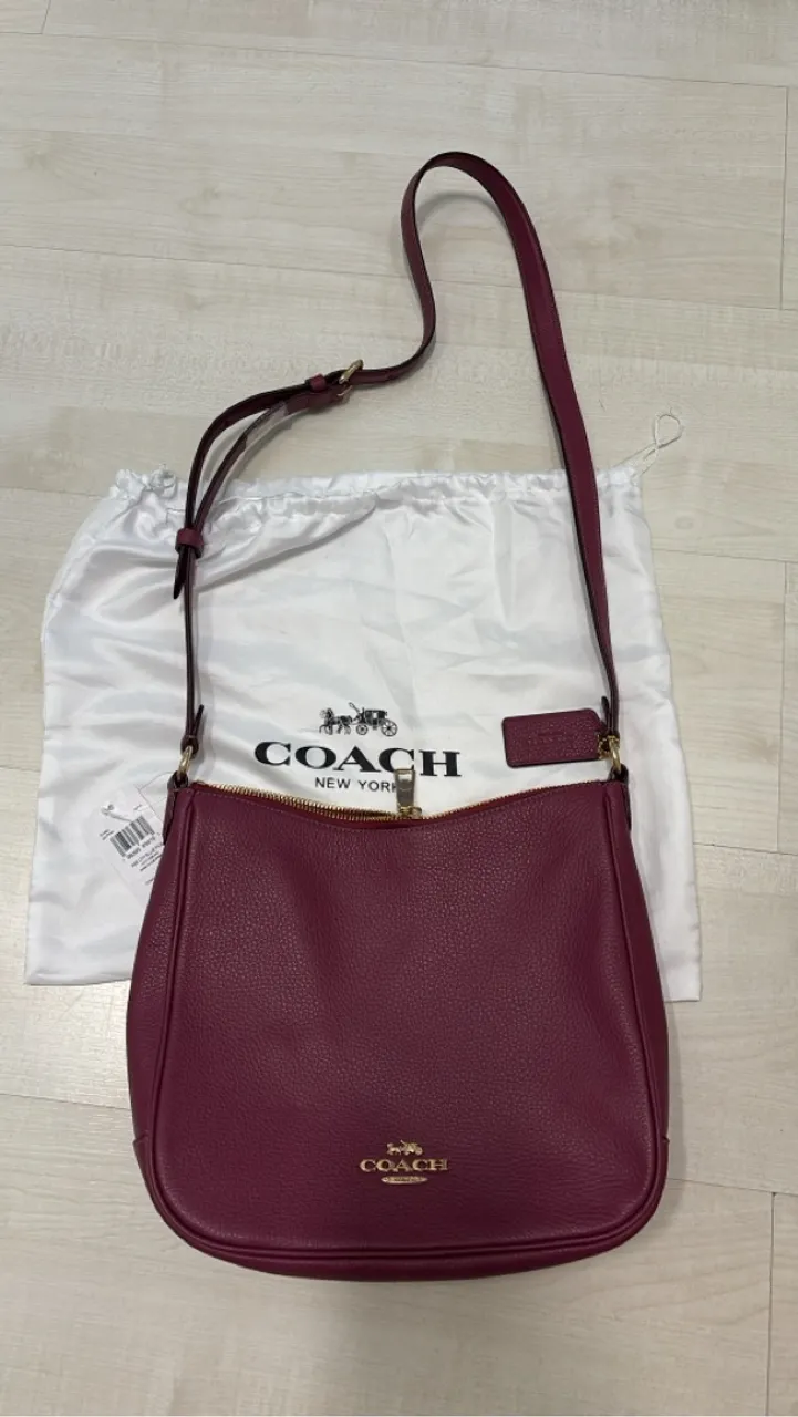 Bolsa Coach original de ombro vinho