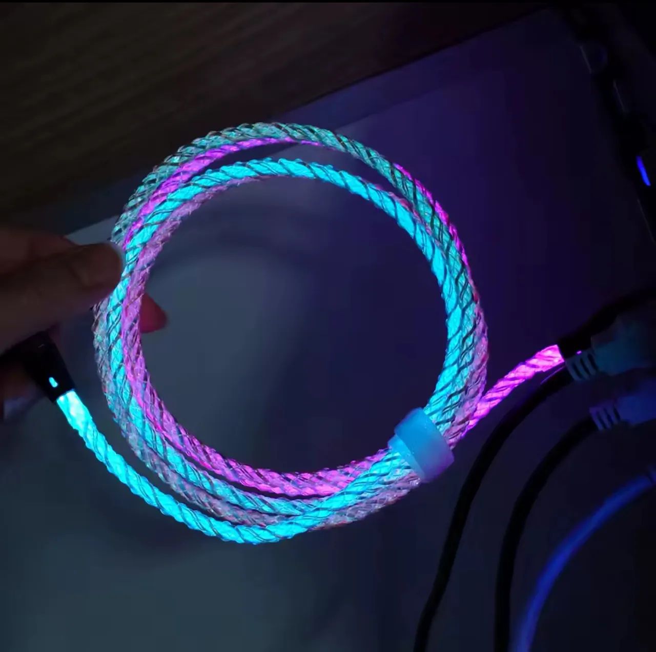 Cabo RGB Everglide USB-C para Teclado Mecânico e Magnético 1 M