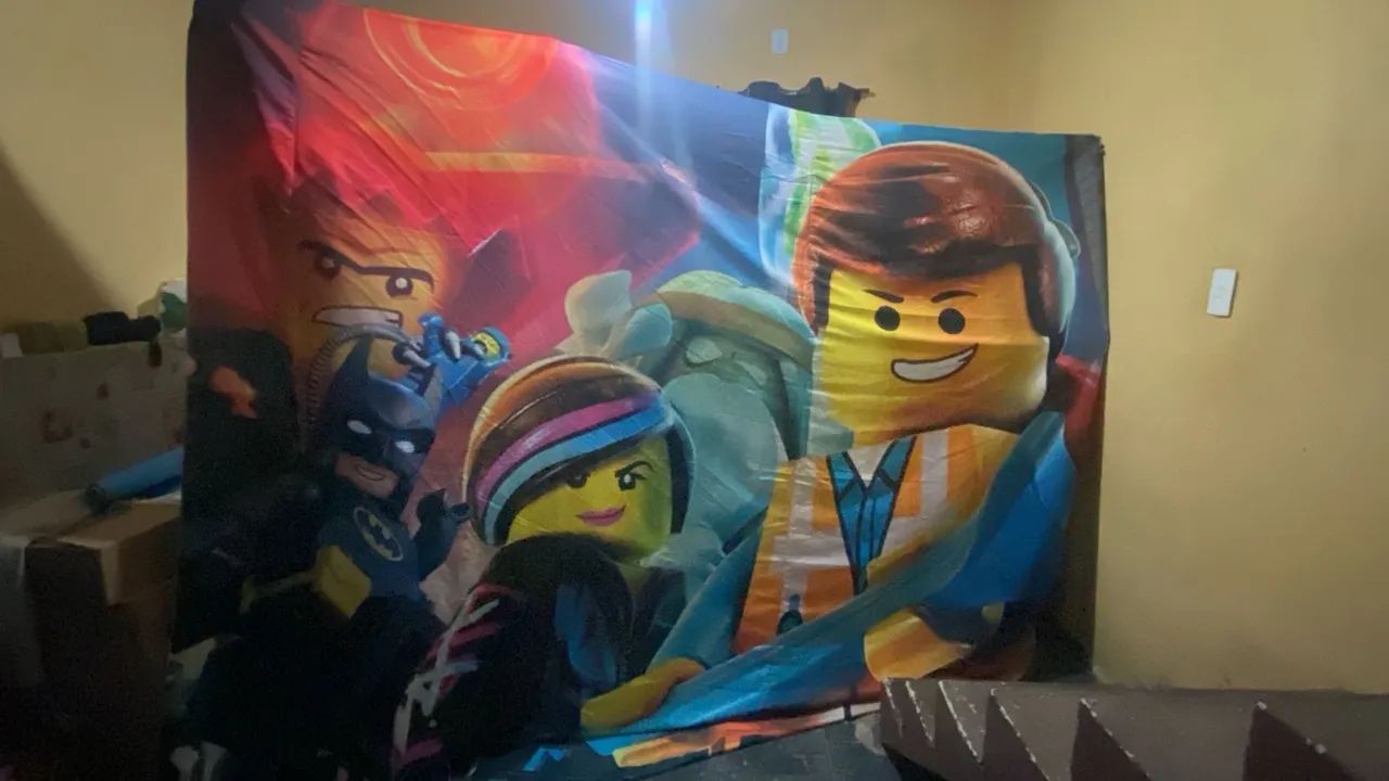 Painel de festa tema Lego  - Foto 2