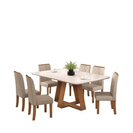 Mesa De Jantar Kiara Com 6 Cadeiras - Foto 2