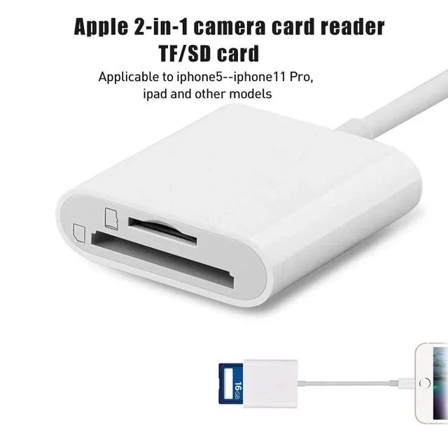 Leitor SD/TF para iPhone - Compatível com Cartões de Memória - Foto 4