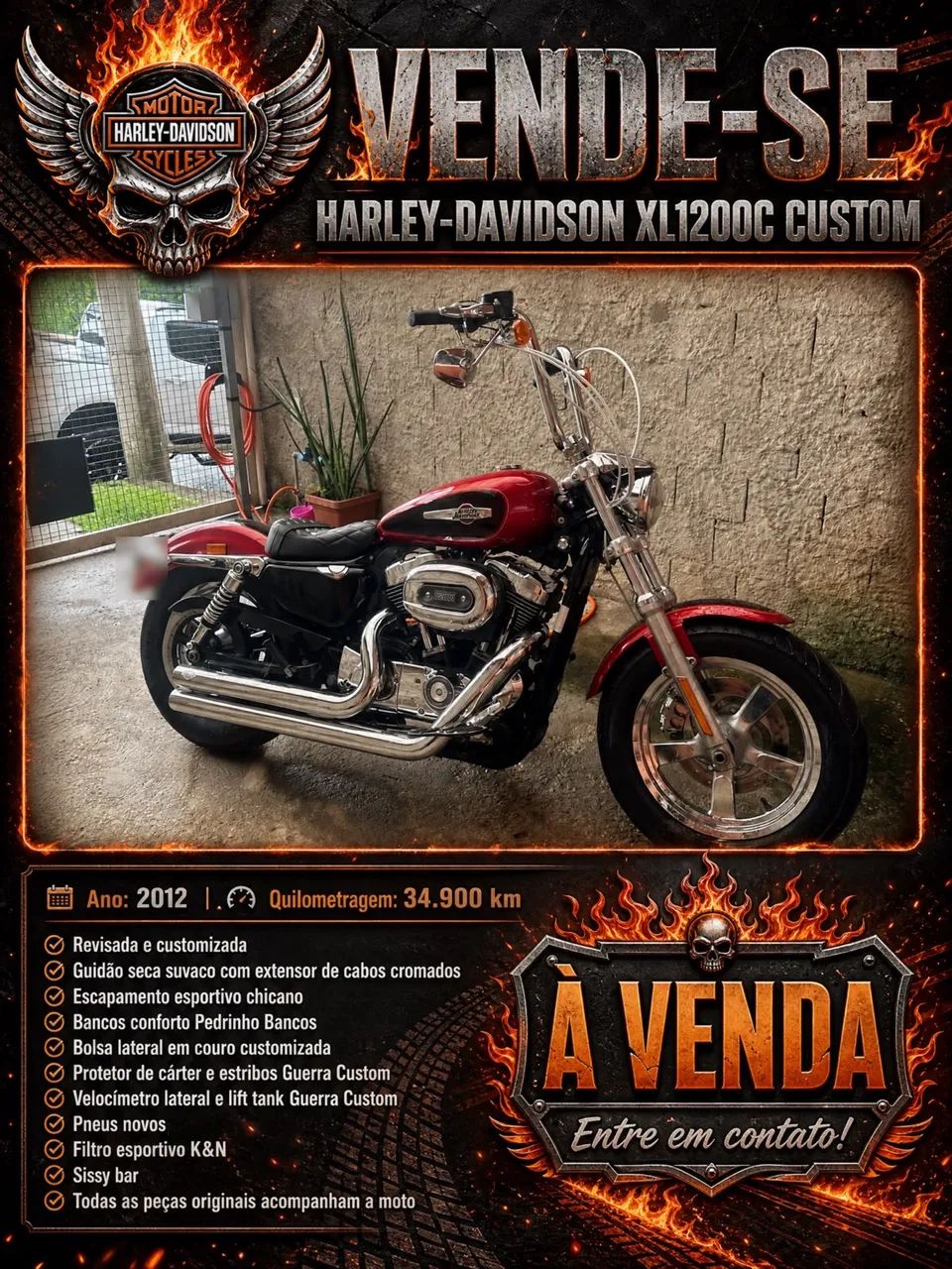 Harley Davidson XL 1200C - Foto 4