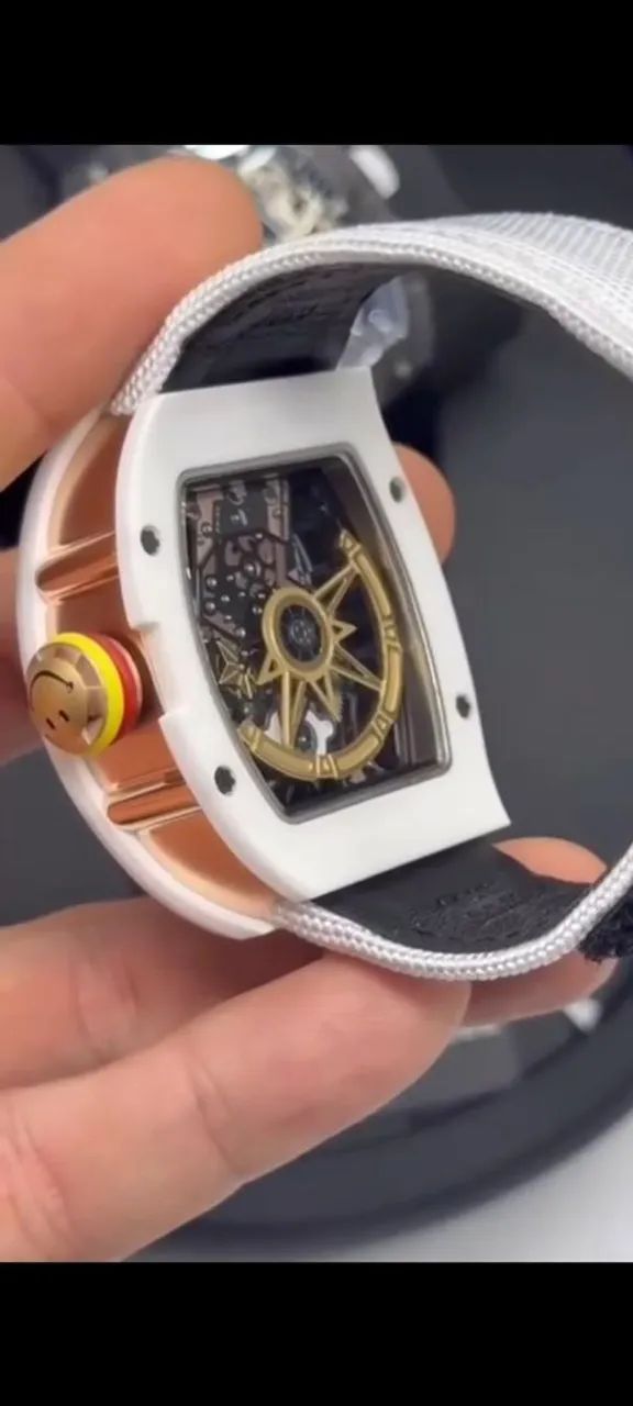 Relógio Super ETA Estilo Richard Mille RM 88 Automatic Tourbillon Smiley - Foto 5