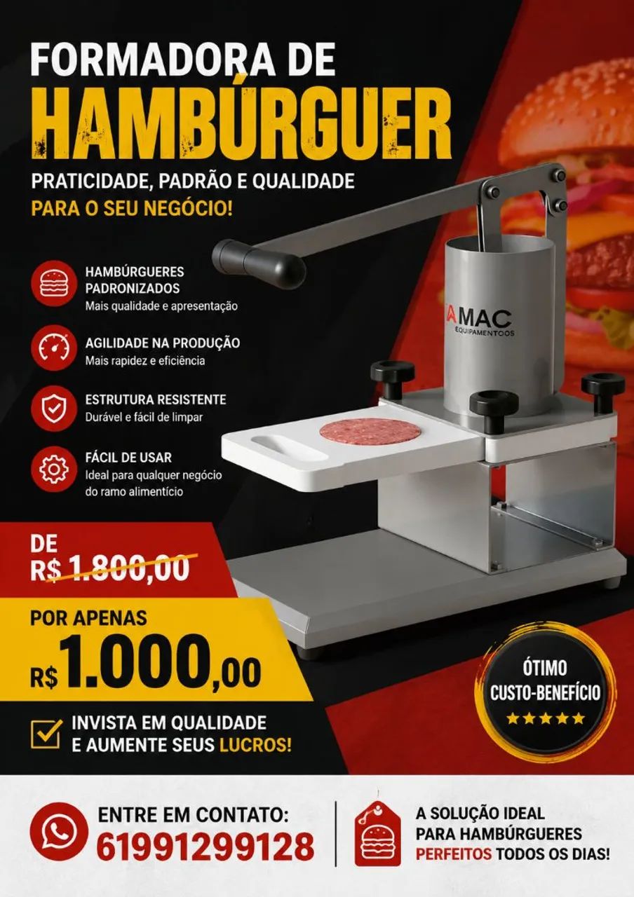 Formadora de hambúrguer 