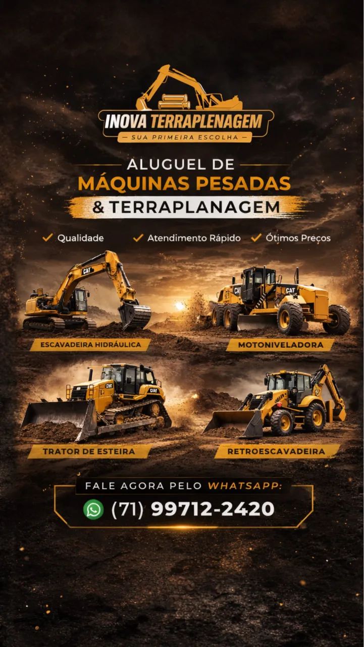 Terraplanagem, demolição, locação e coleta de resíduos 