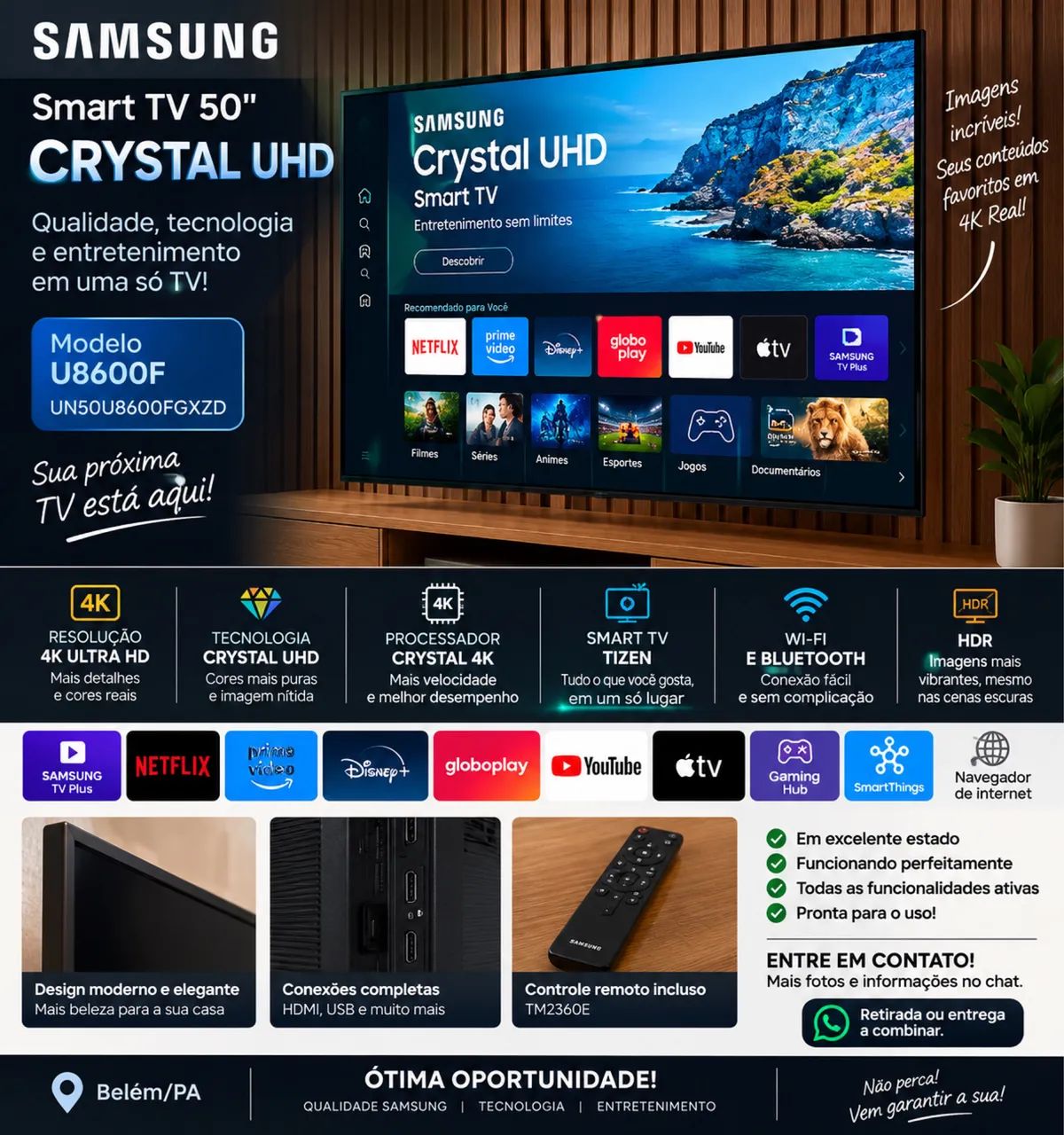 Smart tv Samsung 55 polegadas  - Foto 4