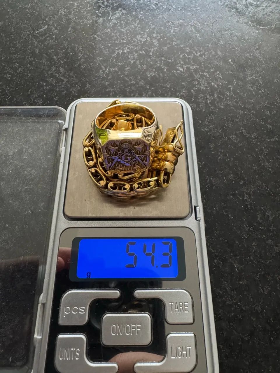 Vendo Pulseira e Anel em Ouro 18k - Foto 3
