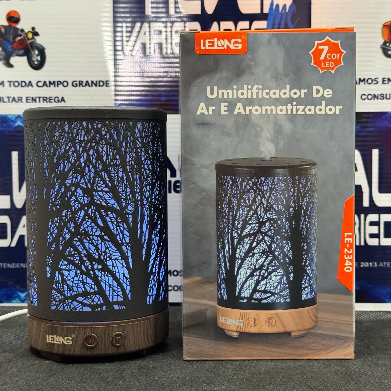 Umidificador de ar e difusor com Led 