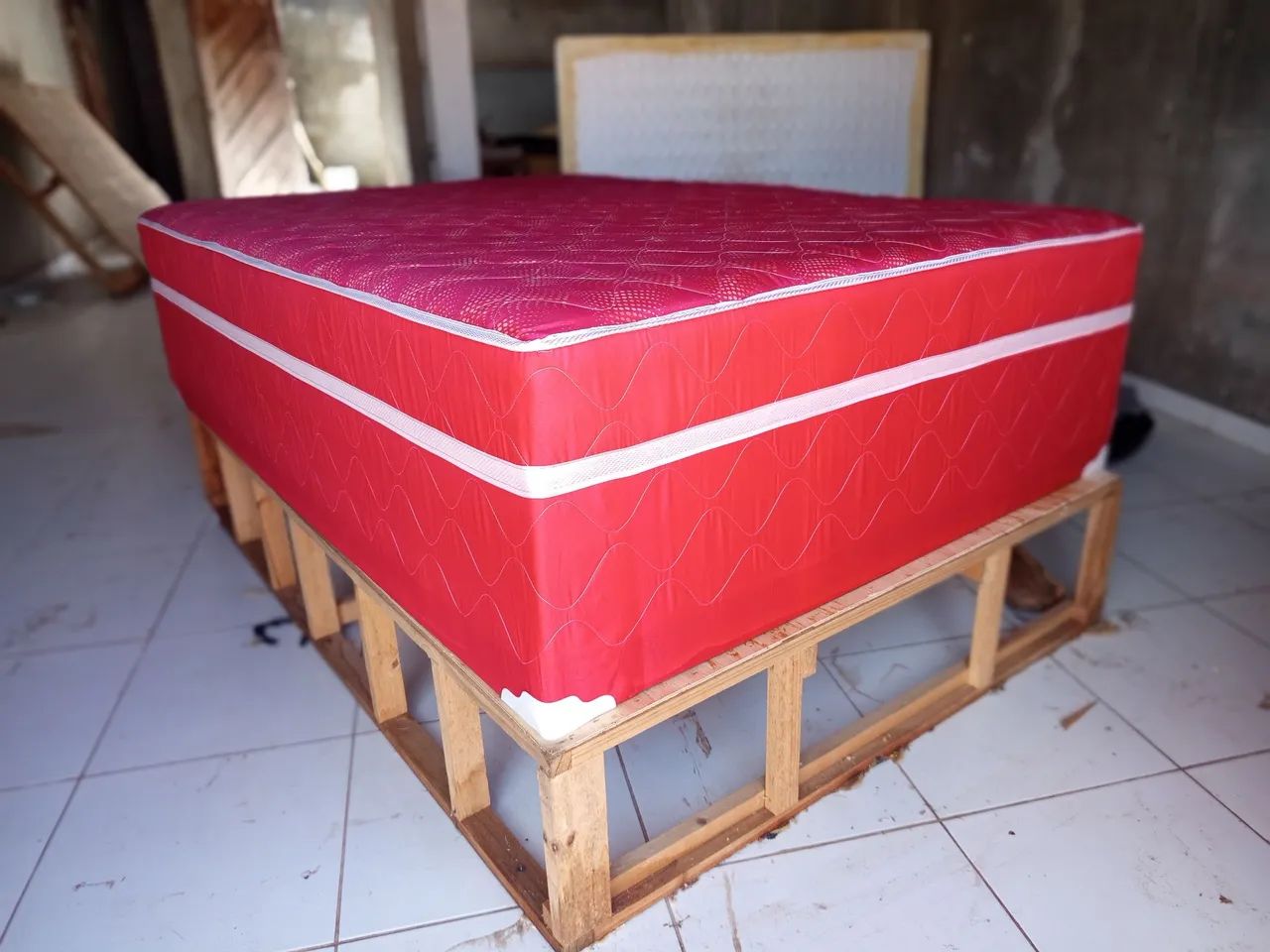 Cama box molas ensacadas casal
