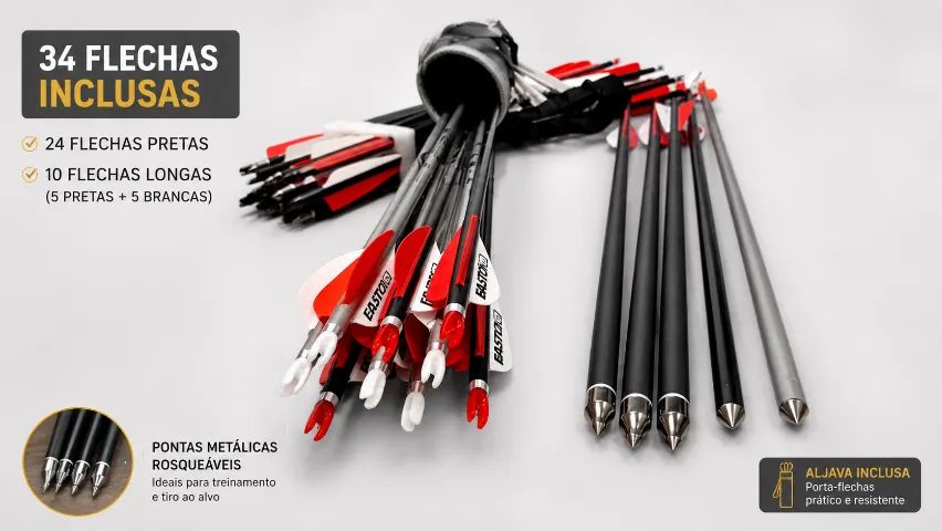 ARCO COMPOSTO GENESIS ARCHERY IMPORTADO + 34 FLECHAS + ALJAVA + RELEASE | NOVO & SEM USO - Foto 3