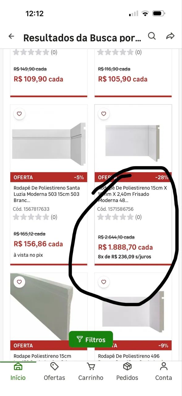 Caixas fechadas, lacradas, de rodapé SANTA LUZIA de 15 cm  - Foto 6