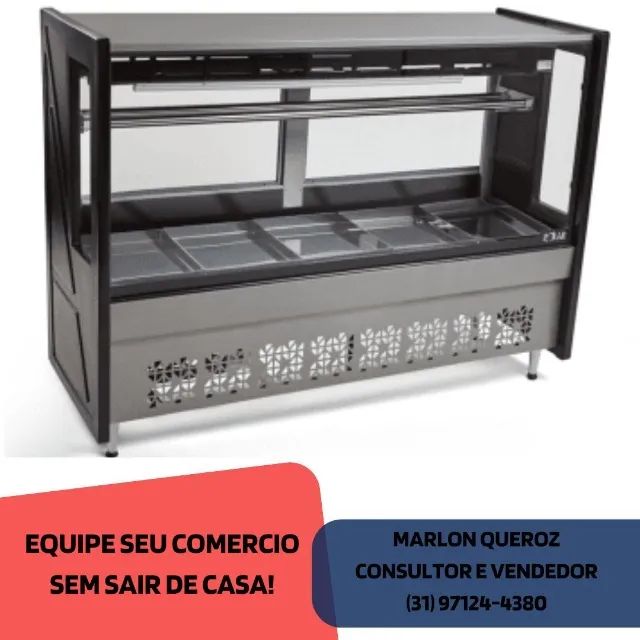 Balcão de Açougue 1,75M Preta Polar