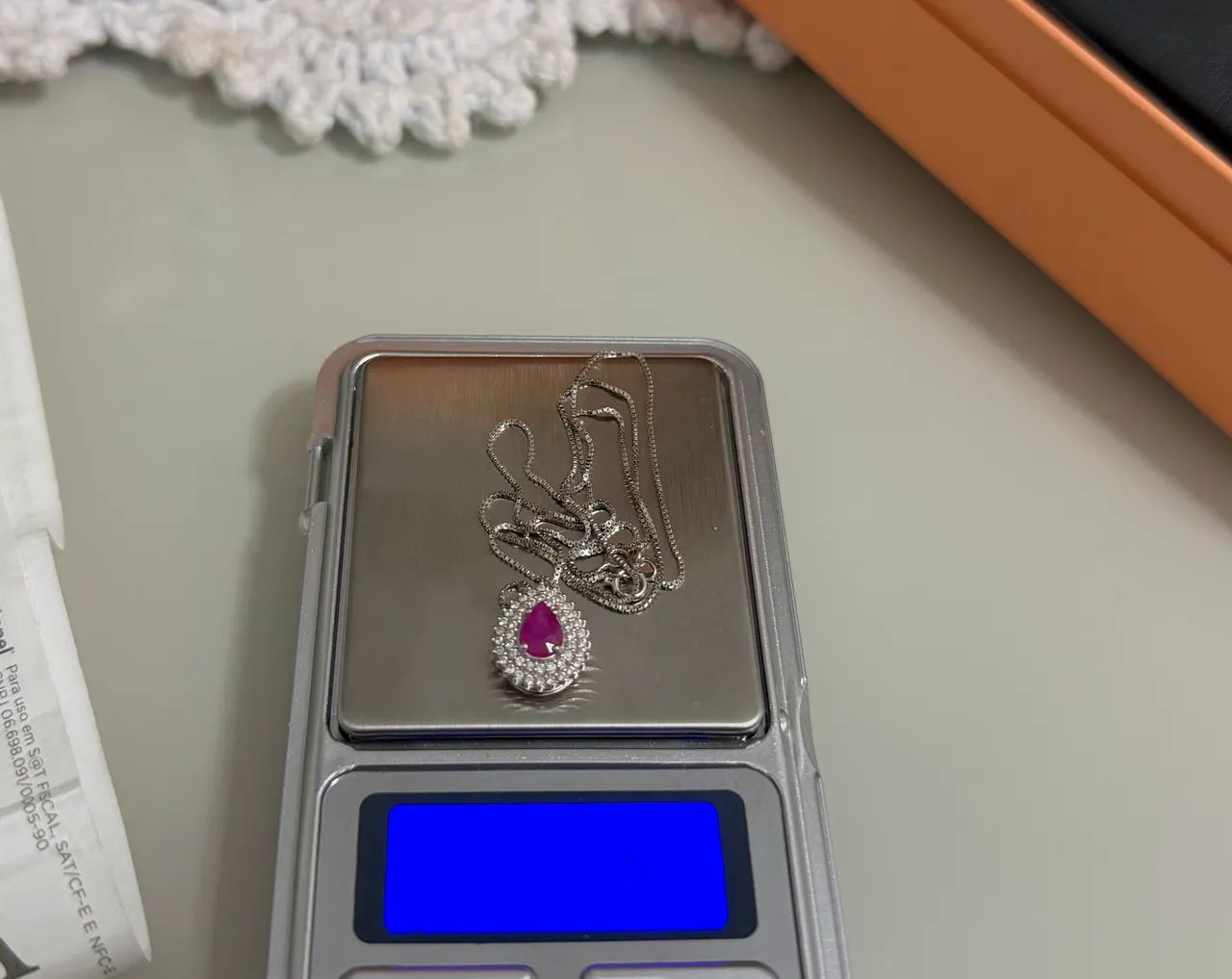 Colar ouro branco e rubi Vivara  - Foto 5