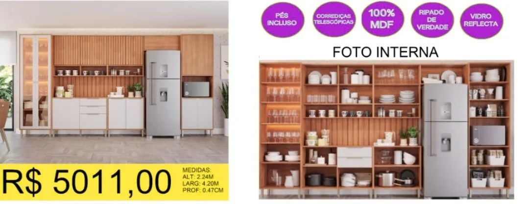LINDO ARMARIO DE COZINHA 100% MDF A PRONTA-ENTREGA 