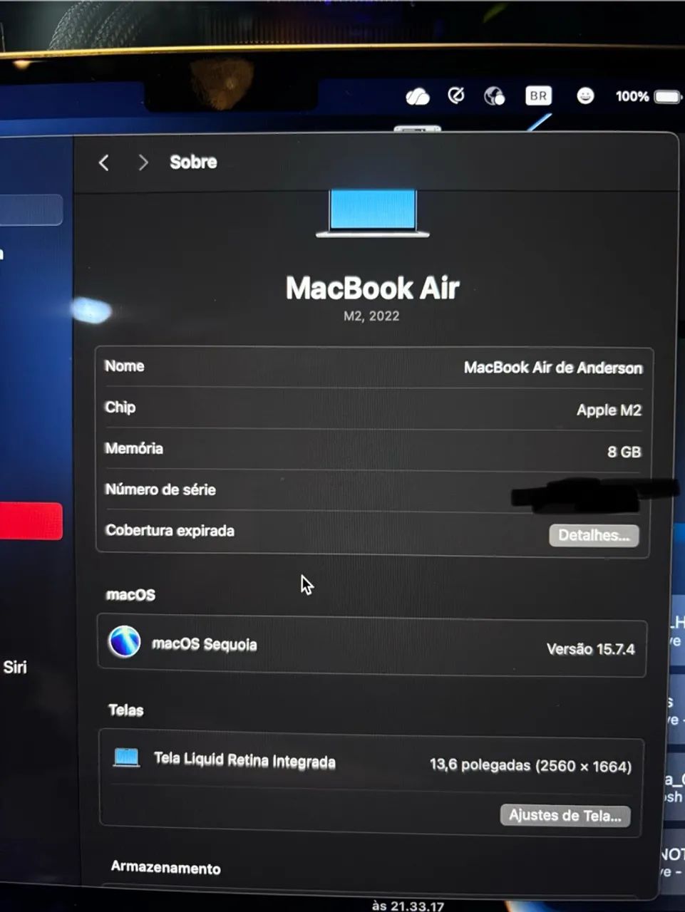MacBook Air M2 - 8gb RAM - 256gb SSD - Foto 4
