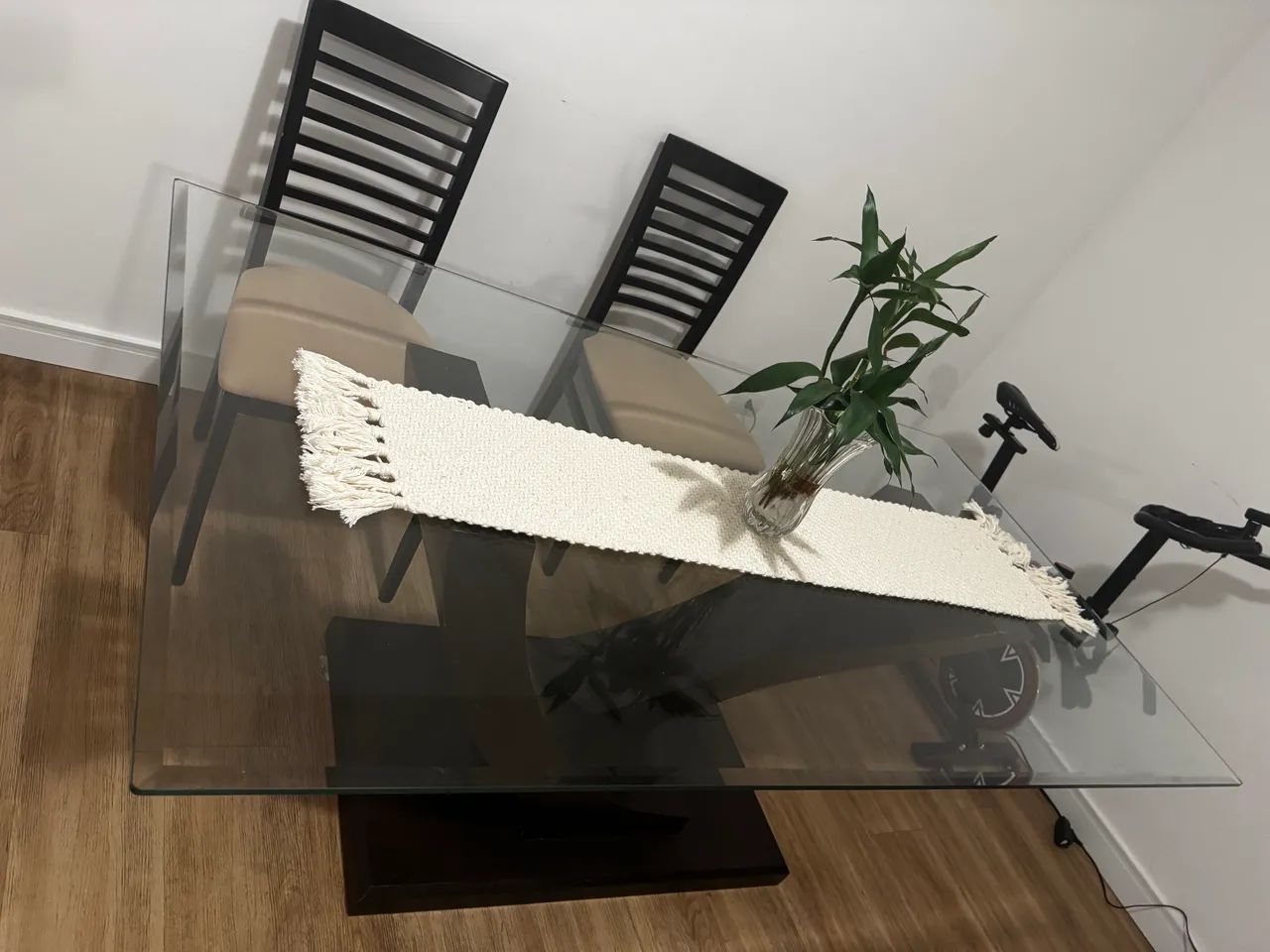 Mesa tampo de vidro