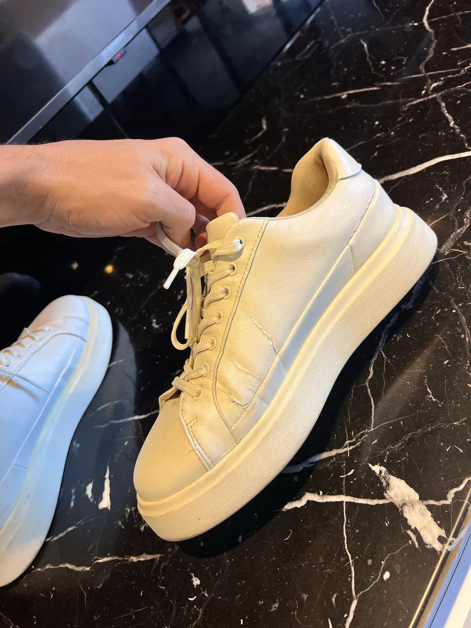 Tênis branco off white Zara - Foto 4