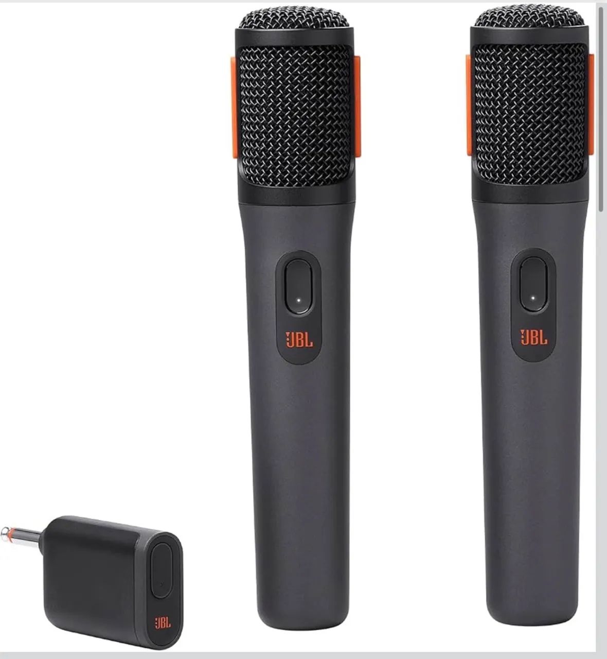 2 Microfones Sem Fio JBL, Par com Receptor - Preto