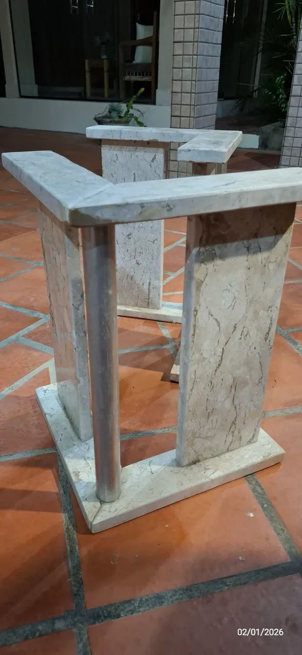 TRAVERTINE MARBLE BASES FOR COFFEE TABLE64962186187906121