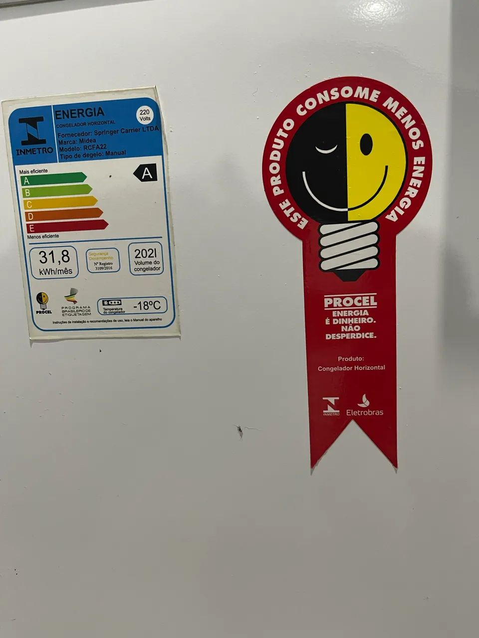 冷凍ADL10 S20 SM20 M20 Freezer Midea Horizontal 202 Litros - Ótimo Estado ( 220v