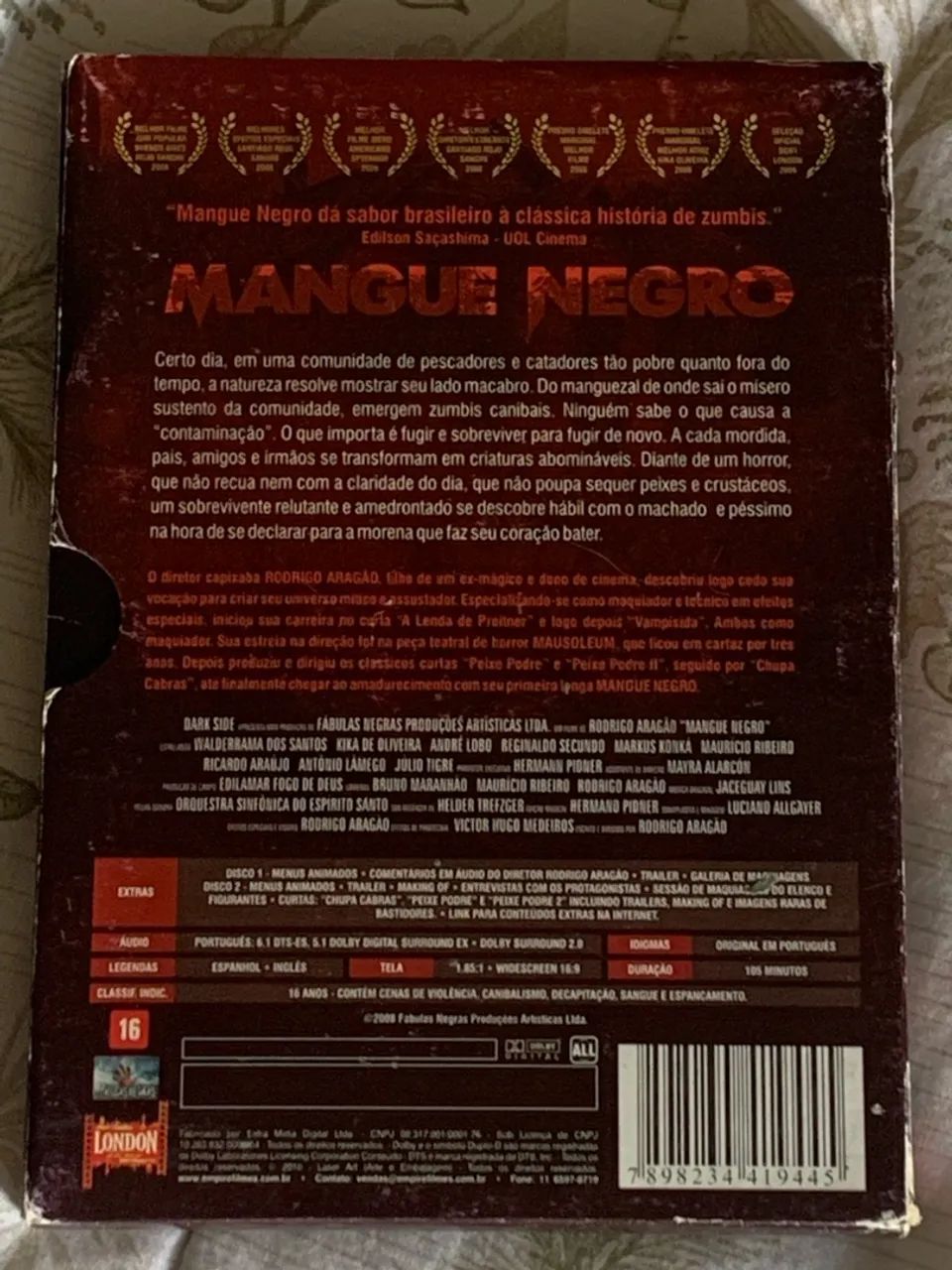 Dvd Mangue Negro duplo Terror nacional - Foto 2