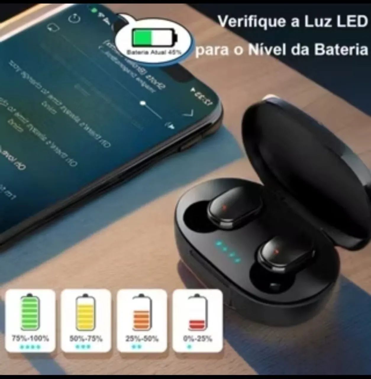 Fone Bluetooth Redmi Airdots Xiaomi Sem Visor | Som de Qualidade e Conexão Rápida - Foto 3