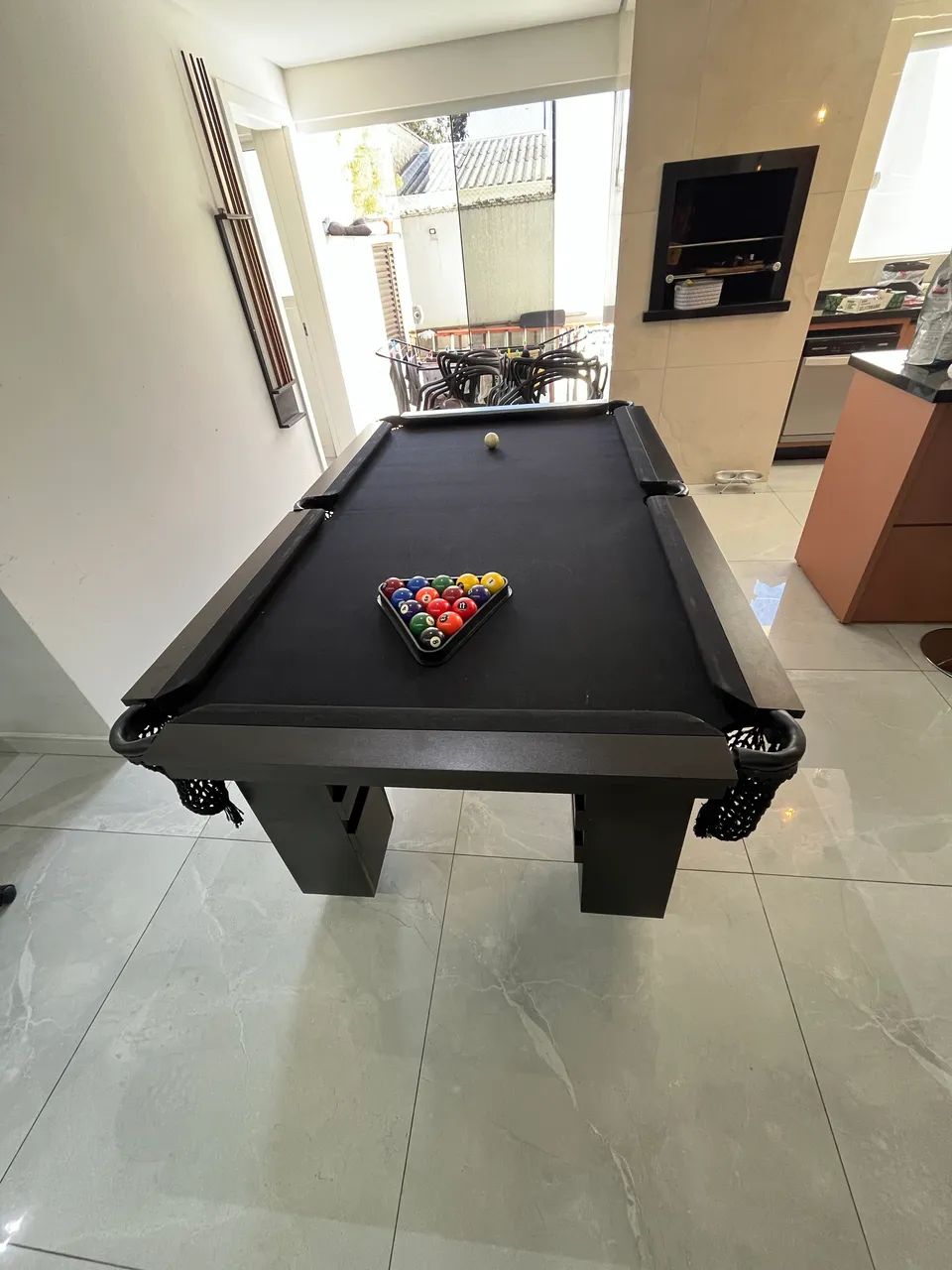Mesa de sinuca com tampo preta! - Foto 3