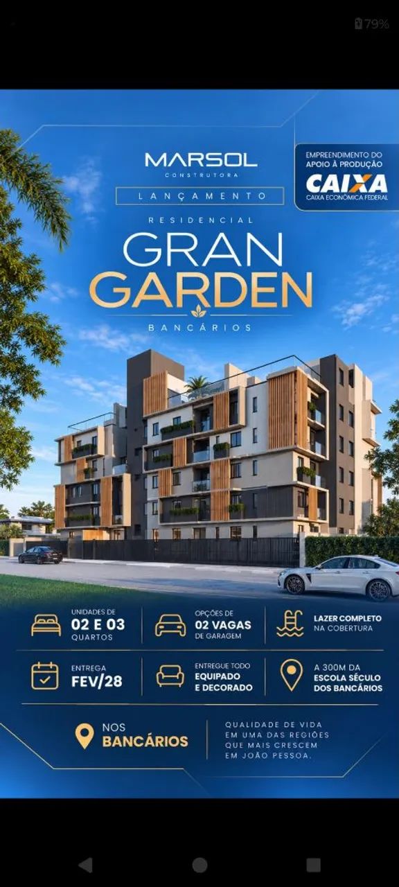 Residencial com 02 e 03 quartos com elevador e área de lazer na cobertura " Bancários"