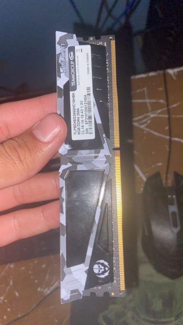 Memória ram ddr4 8gb 2666