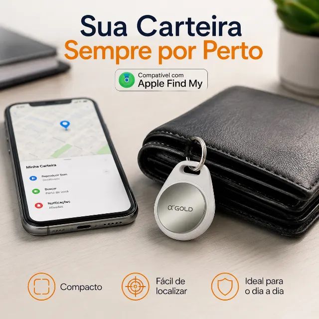 Rastreador Smart Tag Bluetooth Apple Find My A?Gold TCD-06 - Foto 5