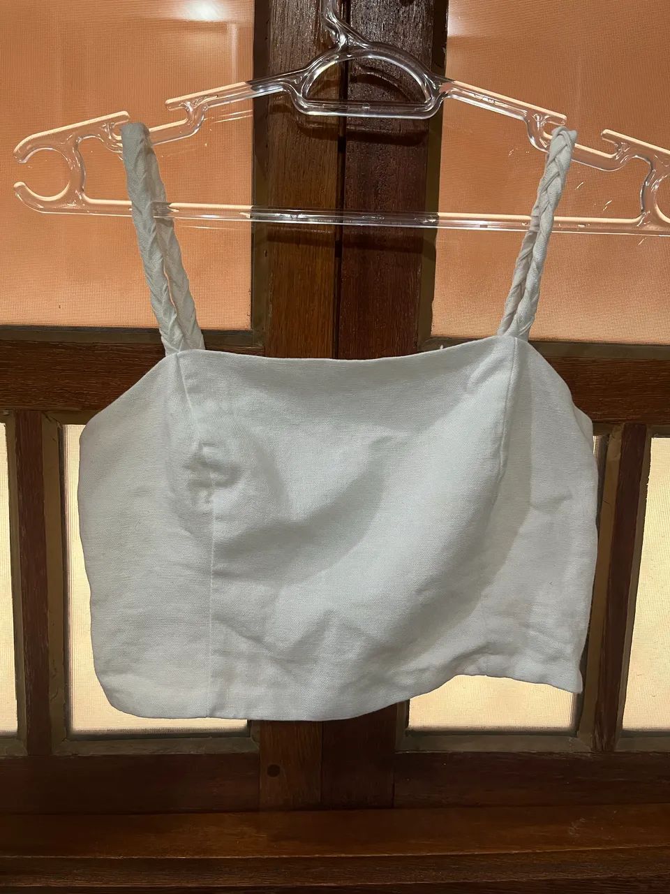 Cropped off white oh boy 