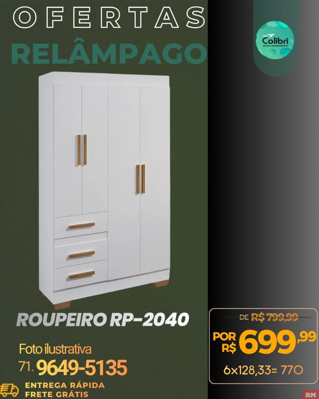 Guarda Roupa Solteiro  - Foto 5