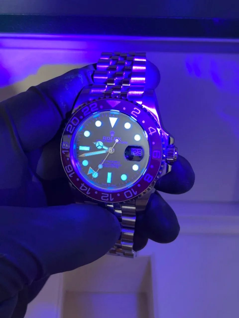 Relógio Rolex GMT master II Pepsi Super clone - Foto 5
