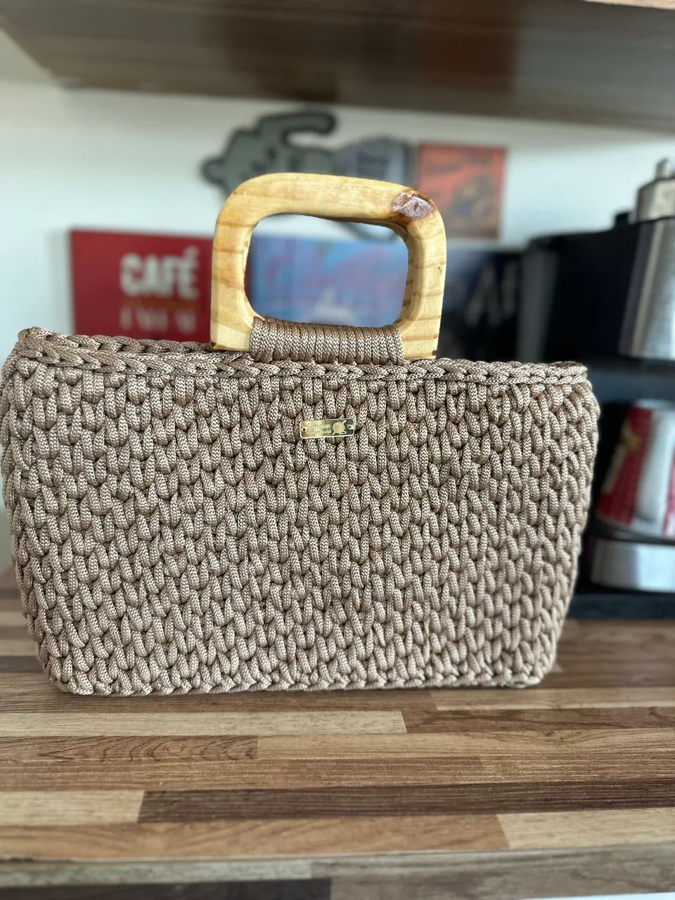 Bolsa Cloe Bege em crochê  - Foto 3