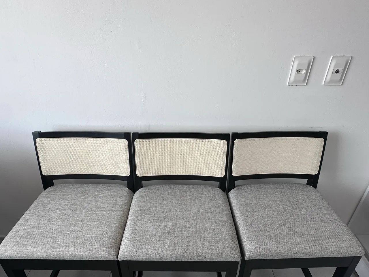 3 Banquetas, Madeira maciça 
