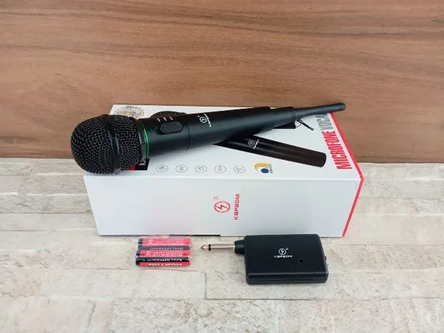Microfone  Sem Fio Até 30m Som Palestra e Karaokê - Foto 3