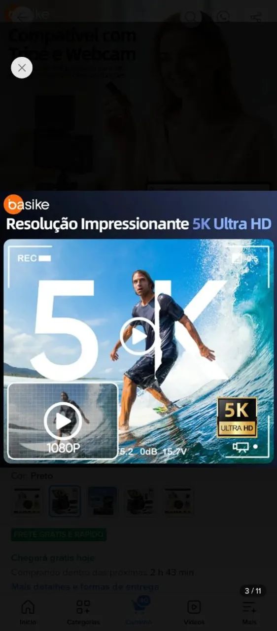 Câmera Digital BAZIKE na caixa. - Foto 5