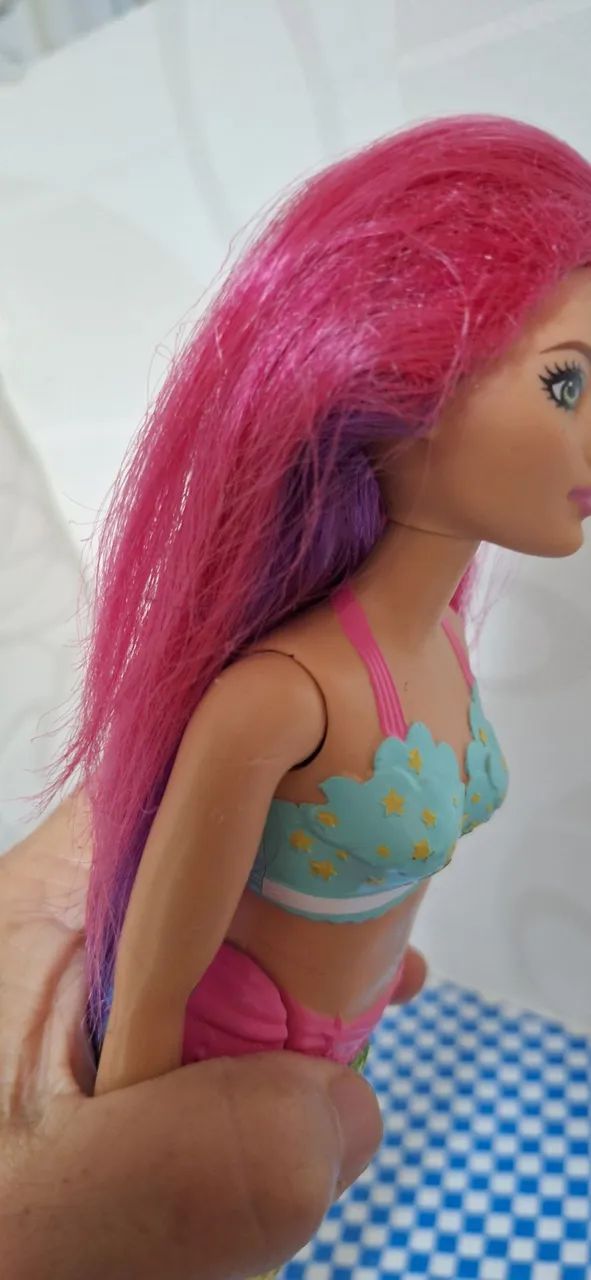 Barbie sereia cabelo duas cores - Foto 5