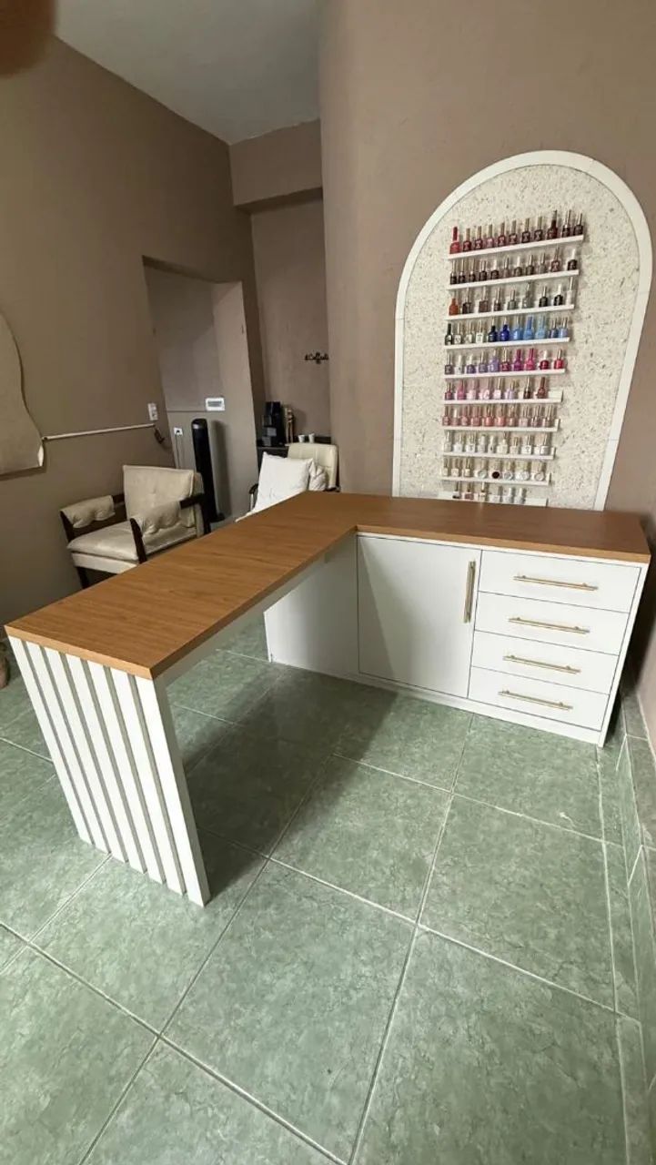 Mesa de manicure em L  - Foto 2