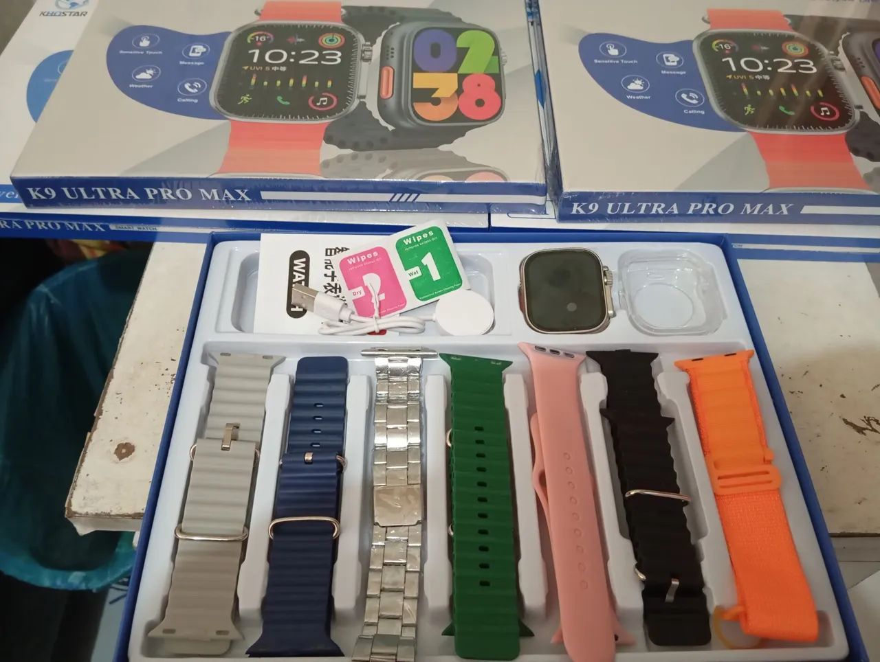 Novo Smart Watch K9 Ultra Pro Max Seri 10 49mm com 7 Pulseiras Esporte - Foto 3