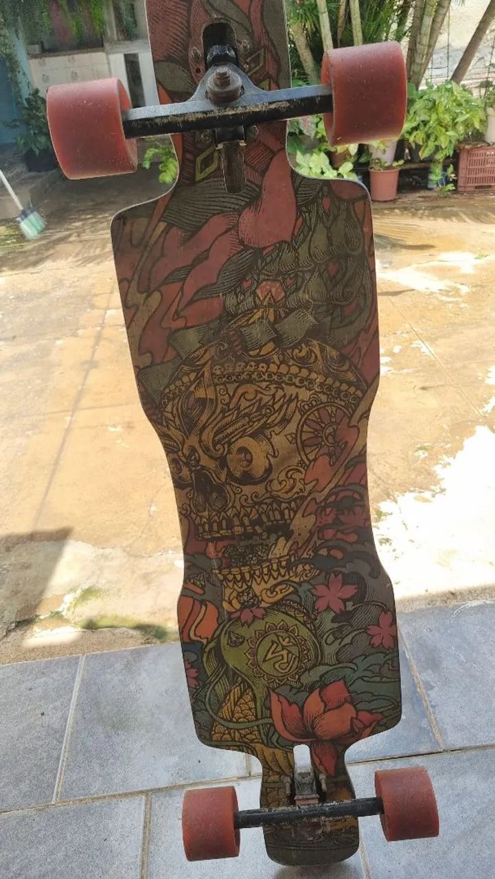 Longboard para freestyle com pecas importadas