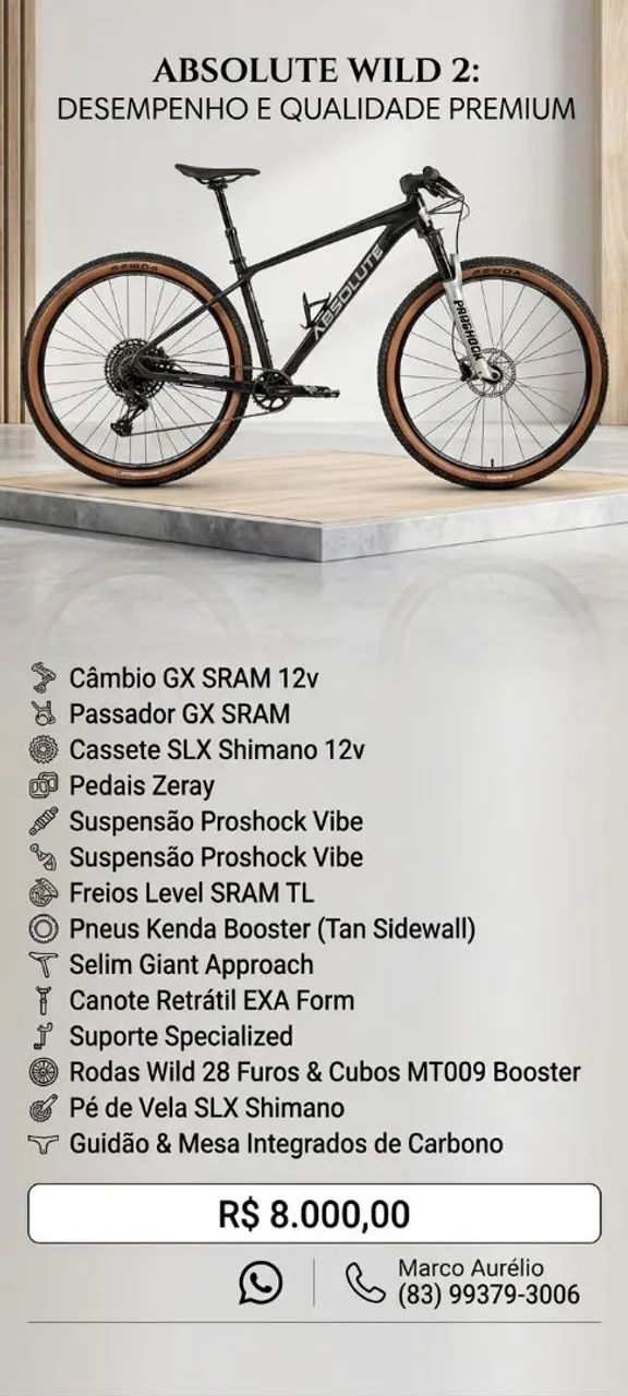 Bike Absolute wild 2 com 11.2kg